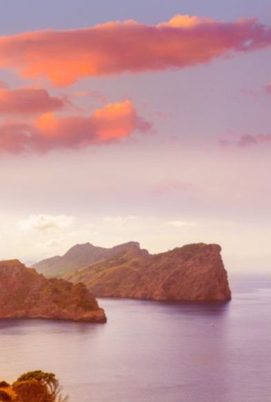 Mediterranean coastline in Mallorca at the retreat